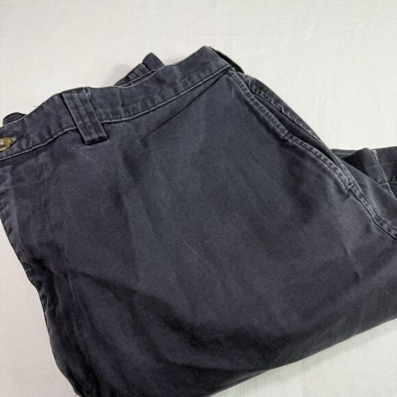 Haggar Generations Chino Shorts Men's 38 Navy Flat Front Slash‎ Pocket Cotton - Picture 7 of 9